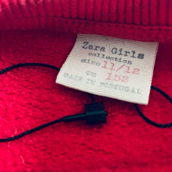 Zara Girls Red Bonita Fruit Sequin Sweatshirt - Size 11/12 - Picture 4 of 5